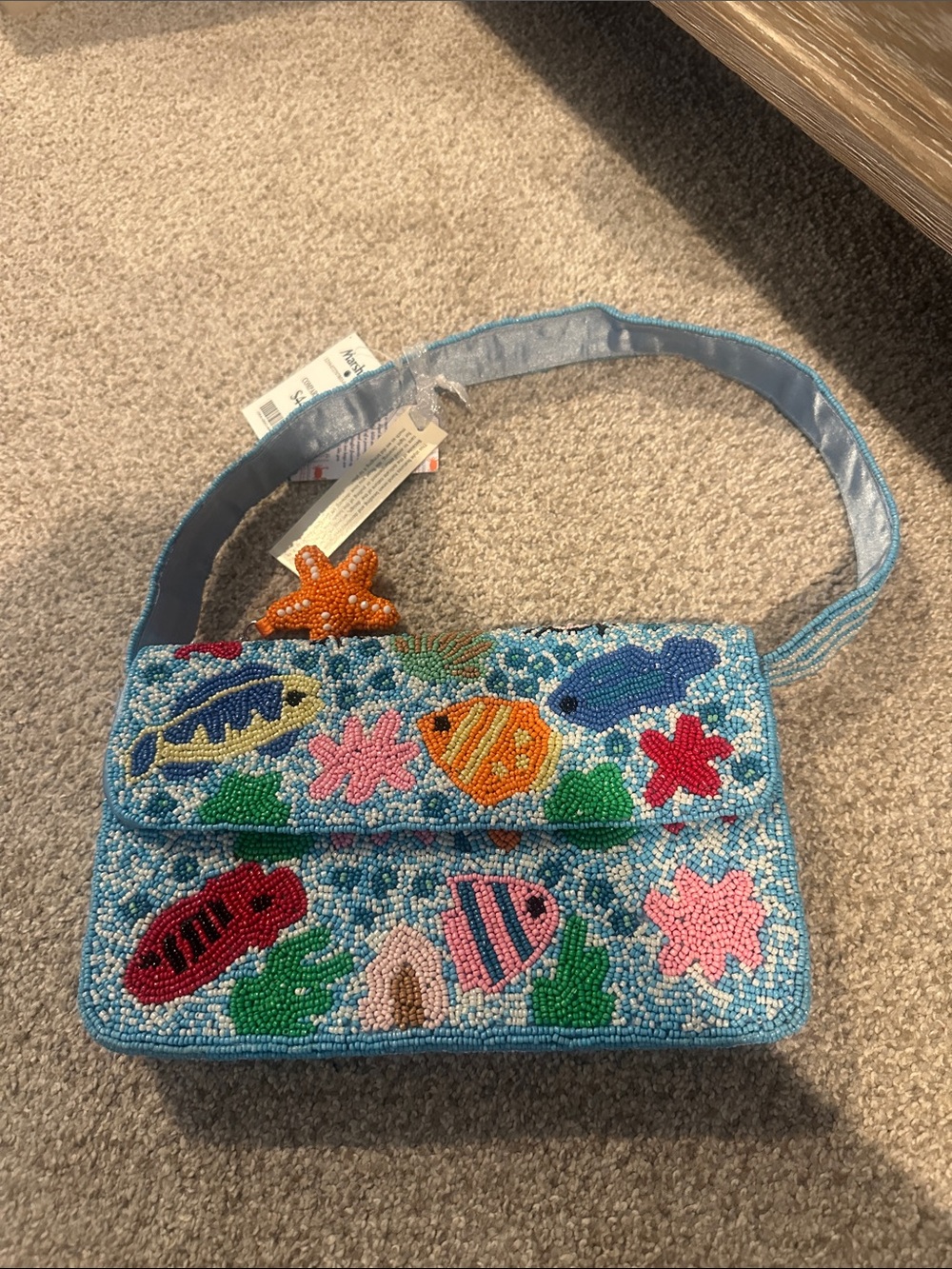 Fish Beaded Bag NWT